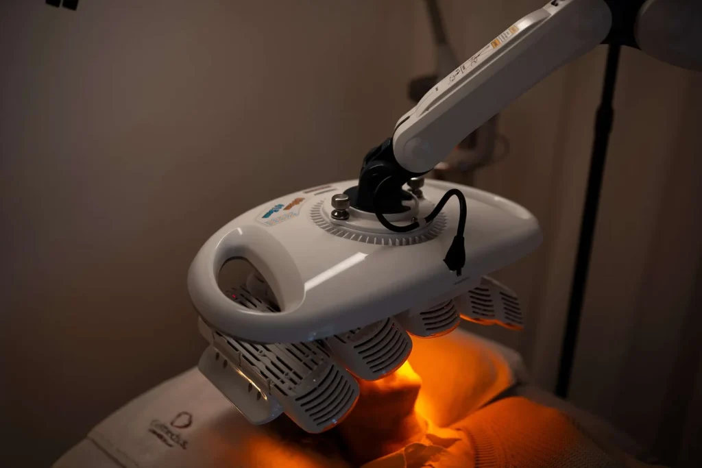 LED therapy equipment in use at Eve On 21